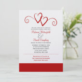 Deux Faire-part de mariage de Red Hearts (Debout devant)