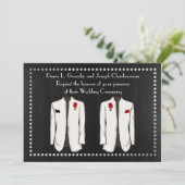 Deux Faire-part de mariage Gay Tuxedo (Debout devant)