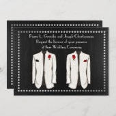 Deux Faire-part de mariage Gay Tuxedo (Devant / Derrière)