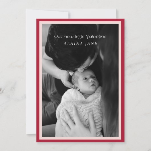 deux faire-part de naissance moderne de la saint-v (Devant)