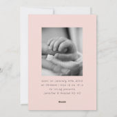 deux faire-part de naissance moderne de la saint-v (Dos)