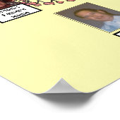 Deux familles Cream FractTree Photo Nom Poster (Coin)