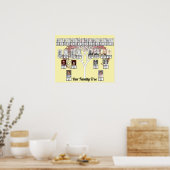 Deux familles Cream FractTree Photo Nom Poster (Cuisine)