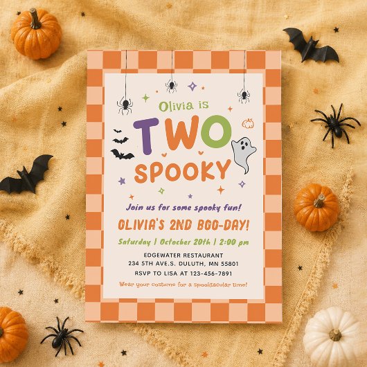 Deux fantômes de Halloween effrayants Invitation d