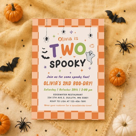 Deux fantômes de Halloween effrayants Invitation d