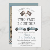 Deux Fast 2 Curieux Invitation Anniversaire (Devant / Derrière)