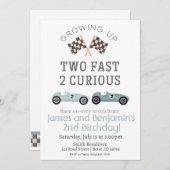 Deux Fast 2 Curieux Invitation Anniversaire (Devant / Derrière)