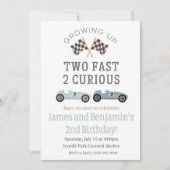 Deux Fast 2 Curieux Invitation Anniversaire (Devant)