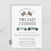 Deux Fast 2 Curieux Invitation Anniversaire (Devant / Derrière)