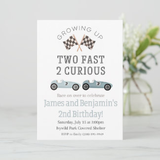 Deux Fast 2 Curieux Invitation Anniversaire