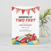 Deux Fast Race Car 2e Invitation Anniversaire (Debout devant)