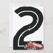 Deux Fast Racing Car 2nd Birthday Boy Invitation (Dos)