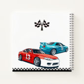 Deux Fast Red Race Car Anniversaire Livre d'hôtes (Dos)