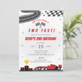 Deux Fast Red Racing Car 2e Invitation de fête d'a (Debout devant)