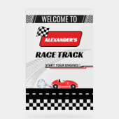 Deux Fast retro voiture rouge voiture garçon anniv (Recto)