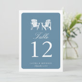 Deux Fauteuils Adirondack | Numéro de Table (Debout devant)