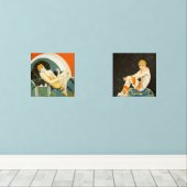 Deux femmes Art déco Vintages par S. Chompre (Parquet)