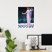 DEUX FEMMES DANS LA NUIT ,Art Déco Beauté Mode (Bureau à domicile)