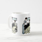 Deux femmes en robe longue Mug café (Devant gauche)
