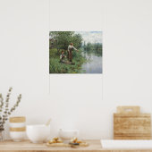 Deux femmes Poster de pêche - Daniel Ridgway Knigh (Cuisine)