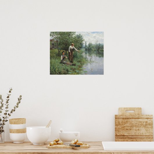 Deux femmes Poster de pêche - Daniel Ridgway Knigh (Cuisine)