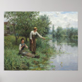 Deux femmes Poster de pêche - Daniel Ridgway Knigh (Devant)