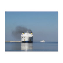 Deux ferrys en Grèce Carte postale