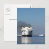 Deux ferrys en Grèce Carte postale (Devant / Derrière)