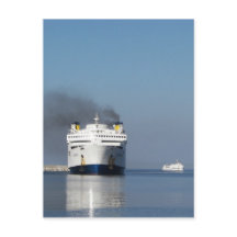 Deux ferrys en Grèce Carte postale