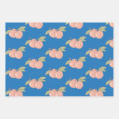 Deux feuilles de papier d'enveloppement de pêches (Devant)