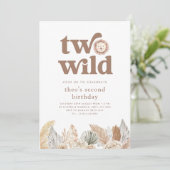 Deux Feuilles neutres sauvages rétro Invitation d' (Debout devant)