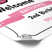 Deux filles Cool 2e Affiche de bienvenue d'anniver (Coin)