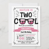 Deux filles Cool Invitations pour le 2e anniversai (Devant)