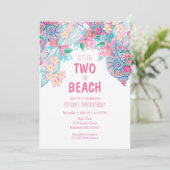 Deux filles d'été à la plage Invitation d'annivers (Debout devant)