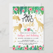 Deux Filles sauvages Invitations de fête d'anniver (Devant)