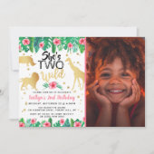 Deux Filles sauvages Photo Invitations de deuxième (Devant)