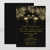 Deux flamants roses aiment les invitations noires  (Devant / Derrière)