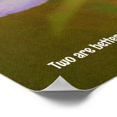 Deux fleurs violettes Bible Verse Poster d'Art (Coin)