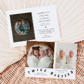 Deux fois Bienheureuse Typographie Faire-part de n