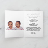 Deux fois la joie, deux fois l'amour ! Faire-part  (Intérieur)