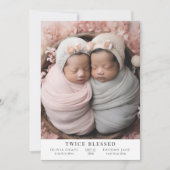 Deux fois la photo bienheureuse carte Faire-part p (Devant)