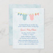 Deux Fois Plus Que De Belles Invitations De Douche (Devant / Derrière)