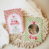 Deux fraises sucrées Invitation du 2e anniversaire