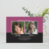 Deux frères et soeurs Faire-part de diplôme en pho (Debout devant)