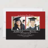 Deux frères et soeurs Faire-part de diplôme en pho (Devant)