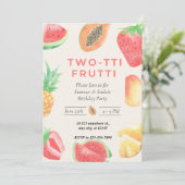 Deux Frutti TTI" 2e Invitation Twin Anniversaire (Debout devant)
