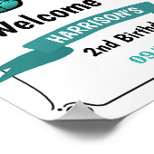 Deux garçons Cool 2e Affiche de bienvenue d'annive (Coin)