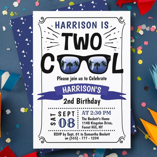 Deux garçons Cool Invitations pour le 2e anniversa