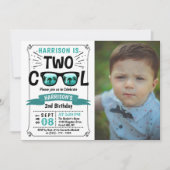 Deux garçons Cool Photo 2e Invitations d'anniversa (Devant)