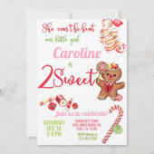 Deux gâteaux de Noël doux invitation fille. (Devant)